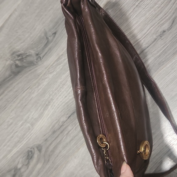 Vintage EUC Choc Brown Supple Perlina Leather Crossbody Bag - Picture 4 of 9